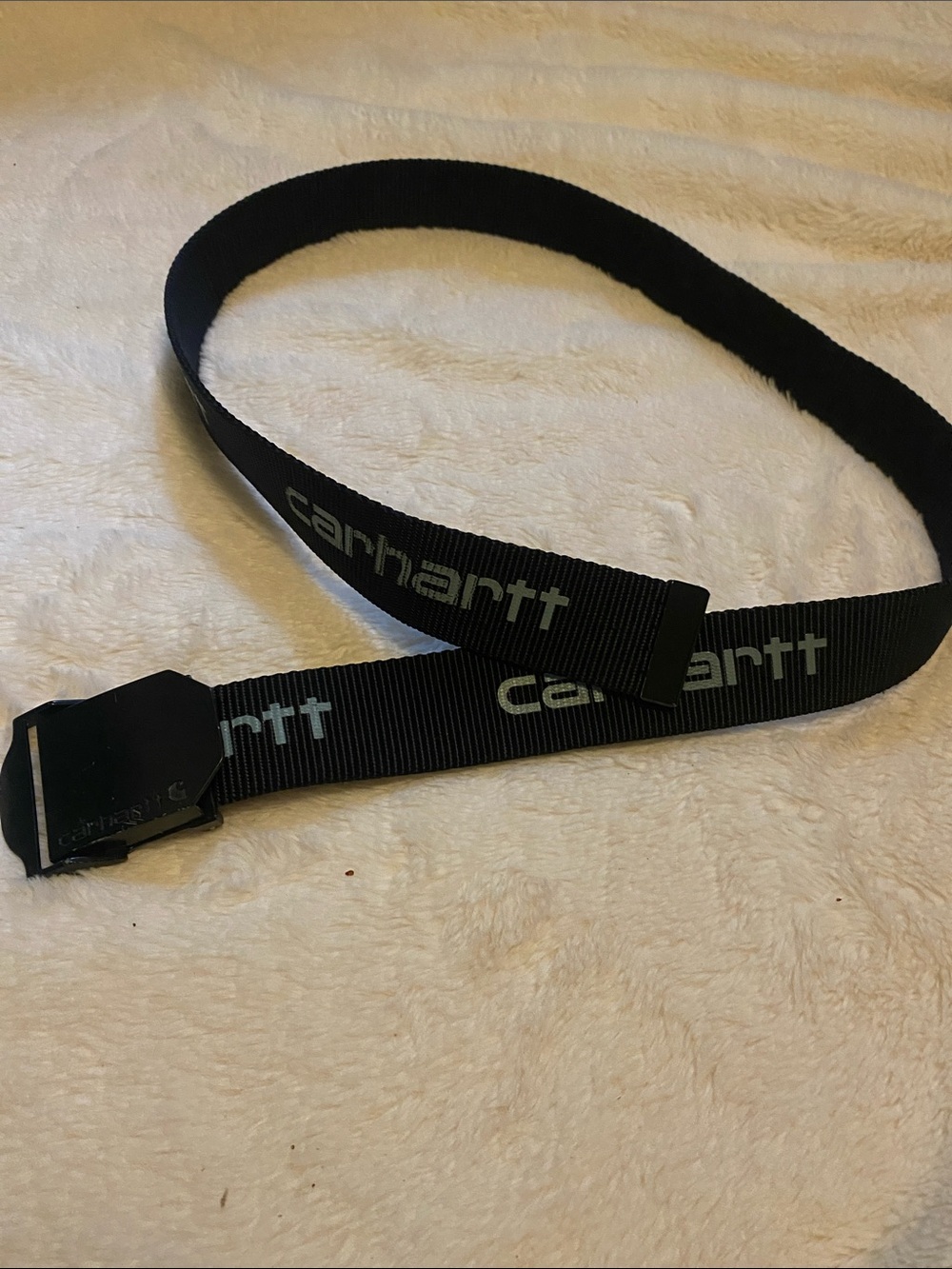 Carhartt Black Webbing Belt with Grey Logo